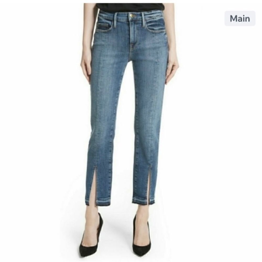 #100 FRAME LE HIGH Split Ankle Jeans